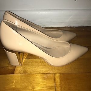 Nude Block Heels